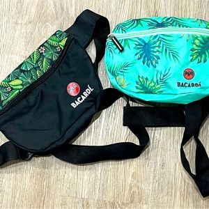 NEW - Two Bacardi promo floral pattern Fanny Packs/Bum Bags - perfect fo…